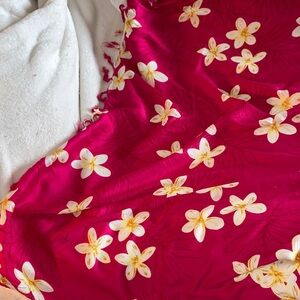 Plumeria print wrap/sarong